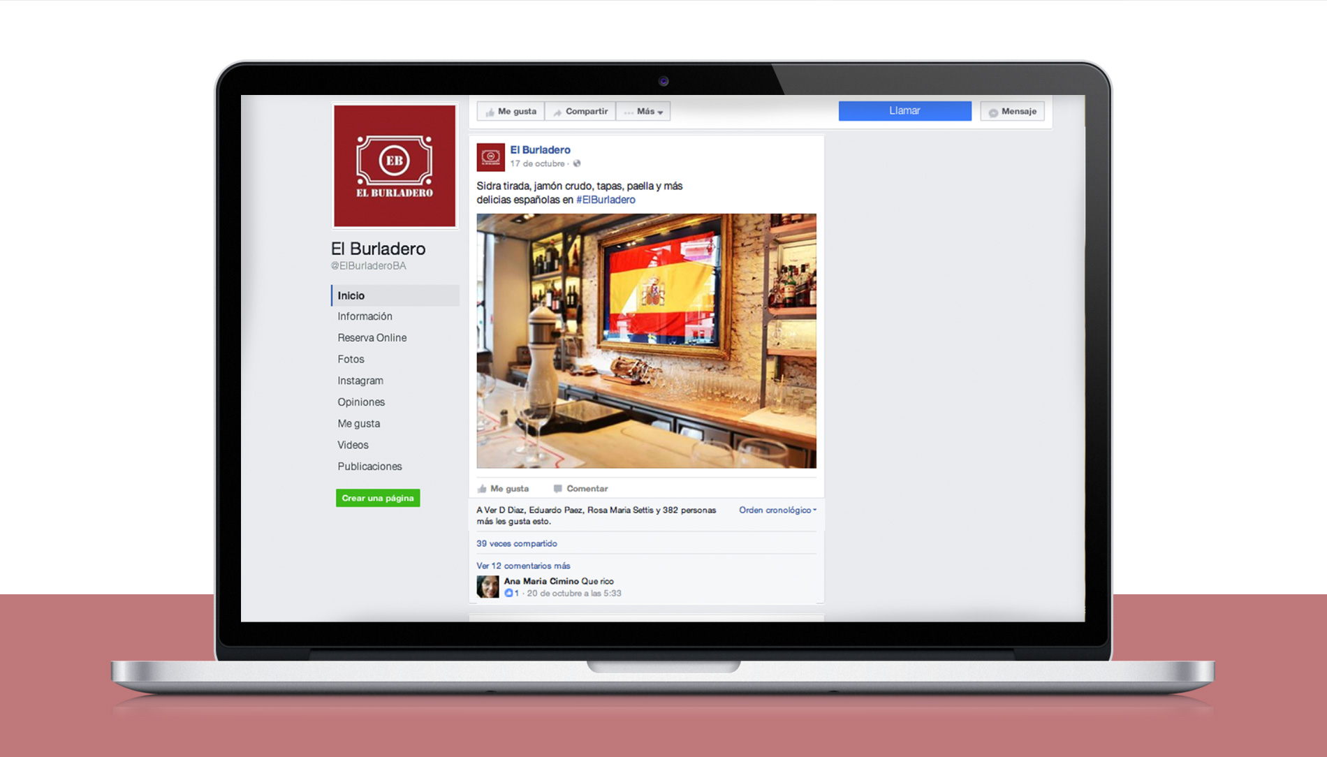 El Burladero – Social Media